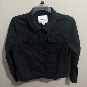 NINE WEST Women's Denim Jean Jacket  black‎ Size XL